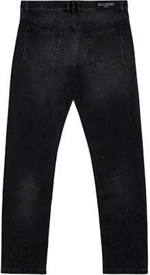 巴尔曼 黑色破洞牛仔裤带拉链口袋 DH1MI043-DE68-0PC Lookbook 巴尔曼 黑色破洞牛仔裤带拉链口袋 DH1MI043-DE68-0PC