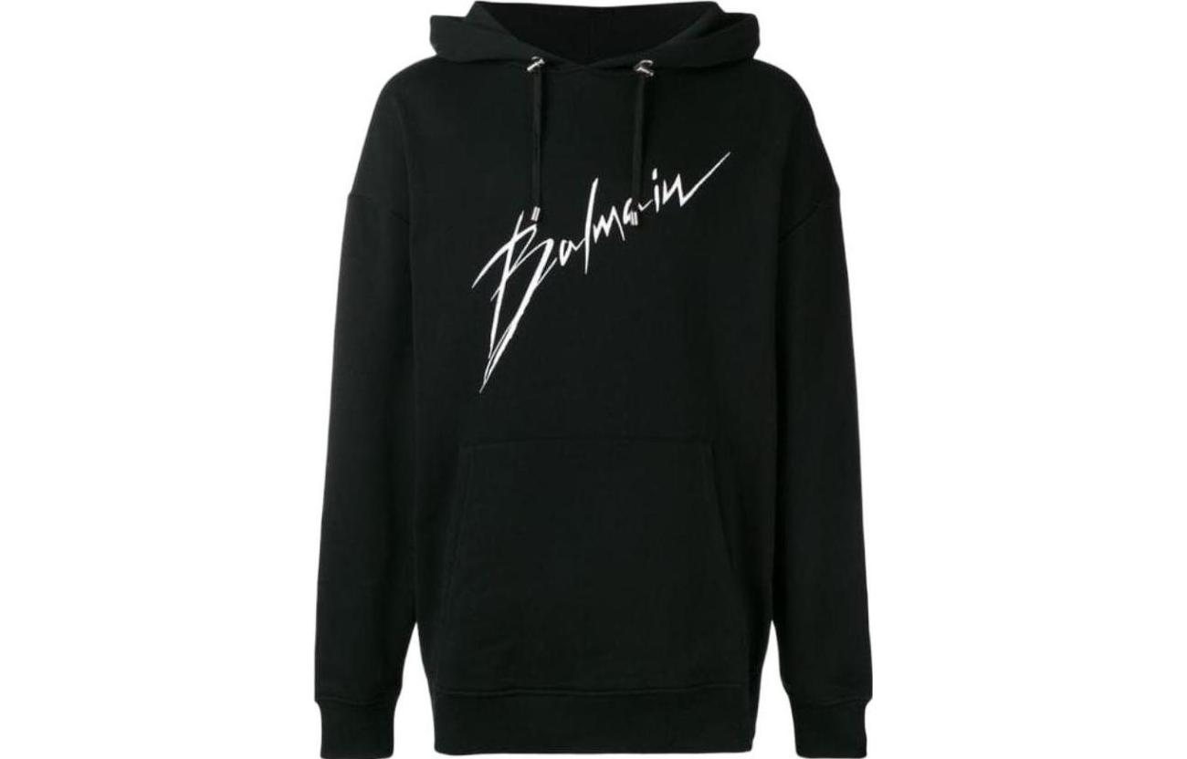 Order 巴尔曼 黑色连帽衫 带标志字母印花 RH13208I068-0PA