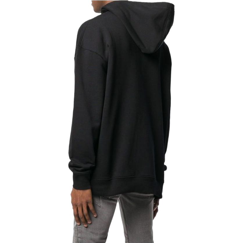 Shop 巴尔曼 黑色连帽衫 带标志字母印花 RH13208I068-0PA