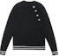 Order BALMAIN 黑色針織鈕扣羊絨長袖毛衣 YH1KD037KC55-0PA
