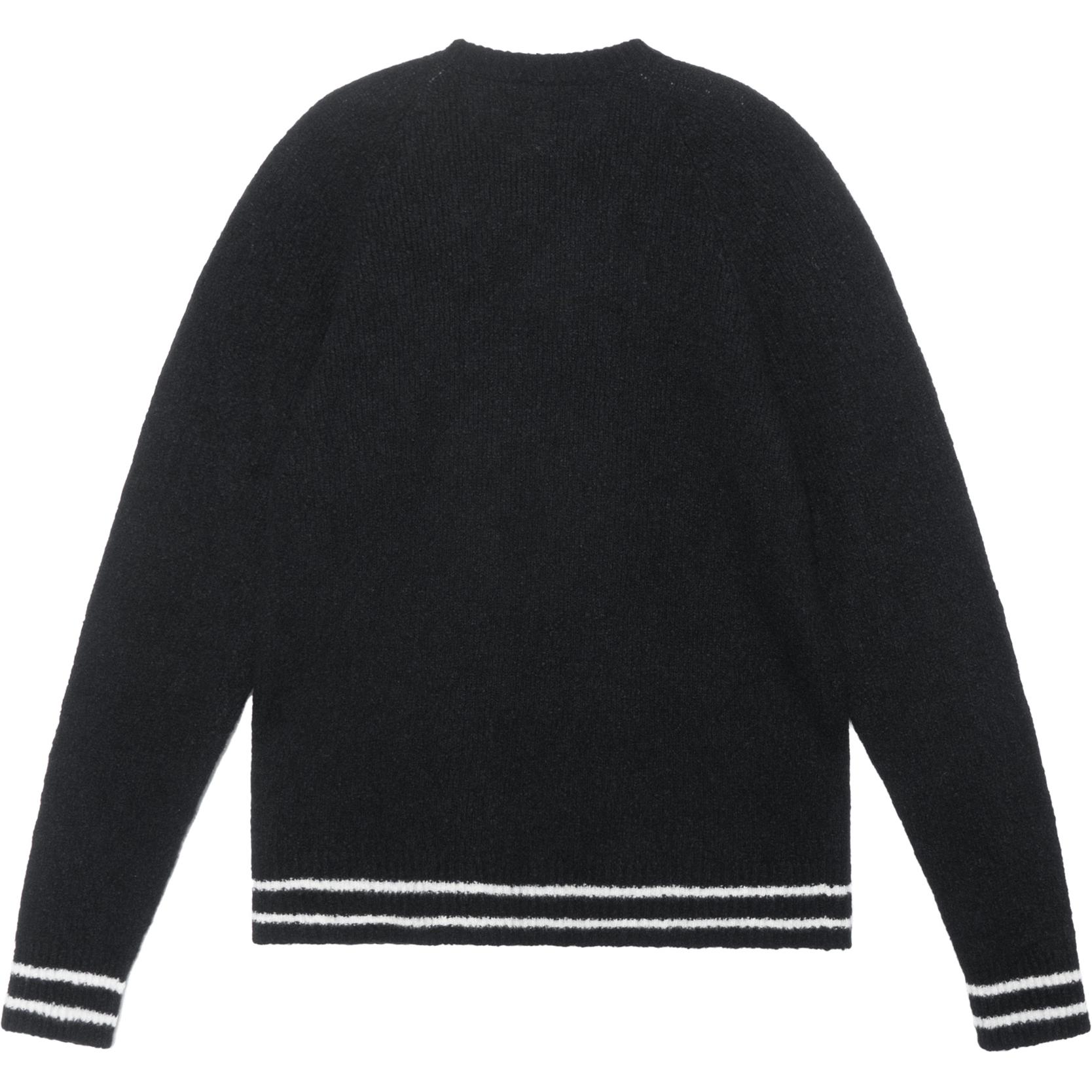 Lookbook BALMAIN 黑色針織鈕扣羊絨長袖毛衣 YH1KD037KC55-0PA