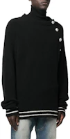 Details for BALMAIN 黑色針織鈕扣羊絨長袖毛衣 YH1KD037KC55-0PA