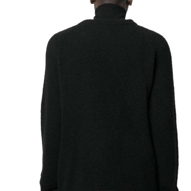 Cheap BALMAIN 黑色針織鈕扣羊絨長袖毛衣 YH1KD037KC55-0PA