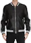 Lookbook BALMAIN Black Leather Jacket with Colorblock Stripes and Zipper Detail. RH18893L002-0PA