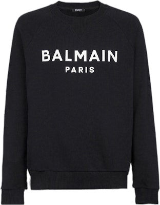 Balmain 黑色字母印花圓領長袖衛衣 AH1JQ005BB65-EAB Buy Balmain 黑色字母印花圓領長袖衛衣 AH1JQ005BB65-EAB