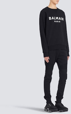 Balmain 黑色字母印花圓領長袖衛衣 AH1JQ005BB65-EAB Details for Balmain 黑色字母印花圓領長袖衛衣 AH1JQ005BB65-EAB