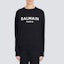 Sizing Balmain 黑色字母印花圓領長袖衛衣 AH1JQ005BB65-EAB