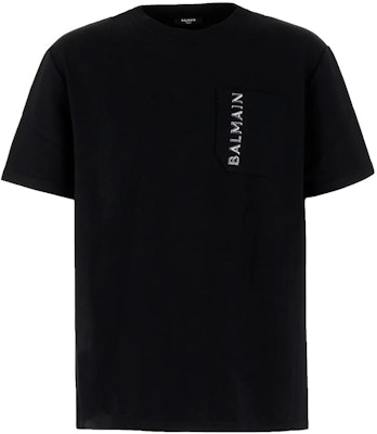 BALMAIN 黑色字母印花寬鬆短袖T恤 CH1EG105-BC61-EHR Order BALMAIN 黑色字母印花寬鬆短袖T恤 CH1EG105-BC61-EHR