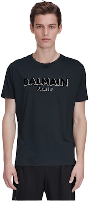 BALMAIN 黑色字母印花短袖休閒T恤 CH1EG010BB99-EGO Lookbook BALMAIN 黑色字母印花短袖休閒T恤 CH1EG010BB99-EGO