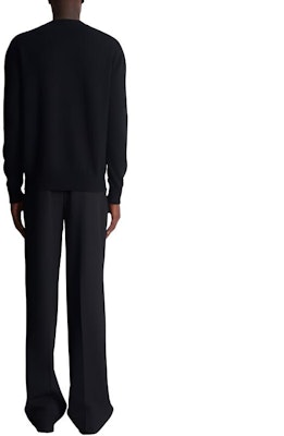 BALMAIN Black Logo Knitted Pattern Crewneck Sweater. DH0KD000-KH32-EAE Shop BALMAIN Black Logo Knitted Pattern Crewneck Sweater. DH0KD000-KH32-EAE