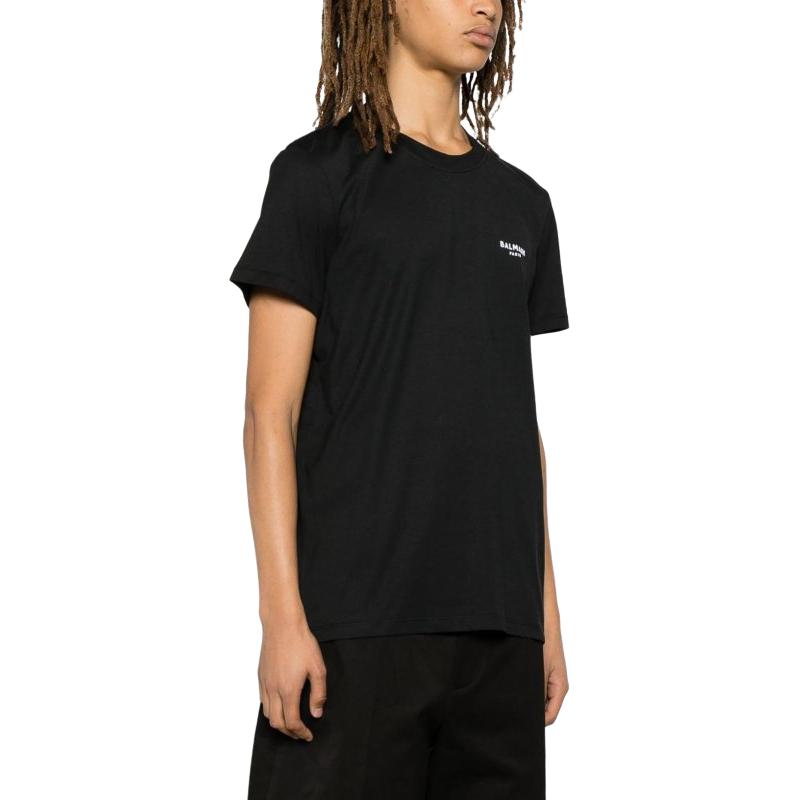 Purchase BALMAIN 黑色標誌字母寬鬆短袖圓領T恤 CH1EF000-BB04-EAB