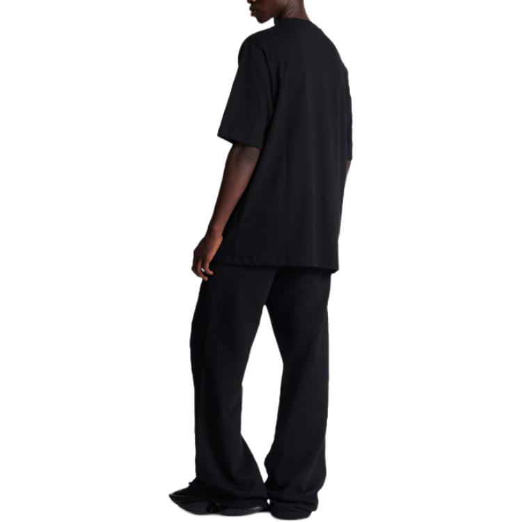 Shop 발망 블랙 로고 프린트 크루넥 반팔 티셔츠 CH6EH015-BC69-0PA