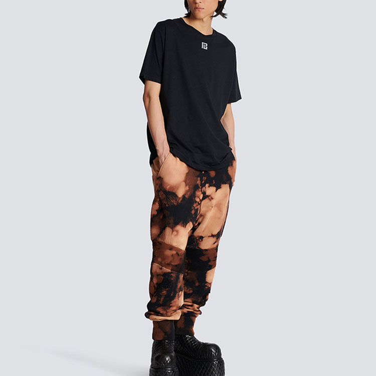 Purchase 巴尔曼黑色Logo印花短袖圆领T恤 AH1EG010BC03-EEQ