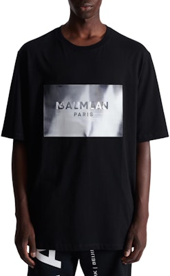 발망 블랙 로고 프린트 크루넥 반팔 티셔츠 CH6EH015-BC69-0PA Details for 발망 블랙 로고 프린트 크루넥 반팔 티셔츠 CH6EH015-BC69-0PA