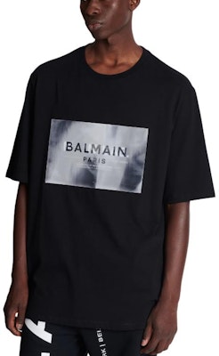 발망 블랙 로고 프린트 크루넥 반팔 티셔츠 CH6EH015-BC69-0PA Sizing 발망 블랙 로고 프린트 크루넥 반팔 티셔츠 CH6EH015-BC69-0PA