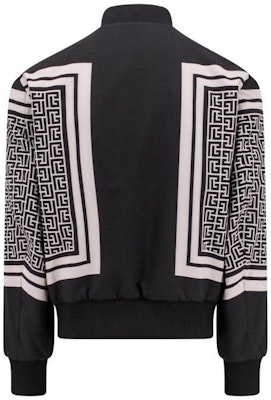 발망 블랙 로고 프린트 하이 칼라 자켓 BH1TF354XG25-EJH Lookbook 발망 블랙 로고 프린트 하이 칼라 자켓 BH1TF354XG25-EJH