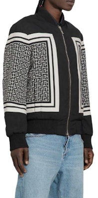 발망 블랙 로고 프린트 하이 칼라 자켓 BH1TF354XG25-EJH Details for 발망 블랙 로고 프린트 하이 칼라 자켓 BH1TF354XG25-EJH