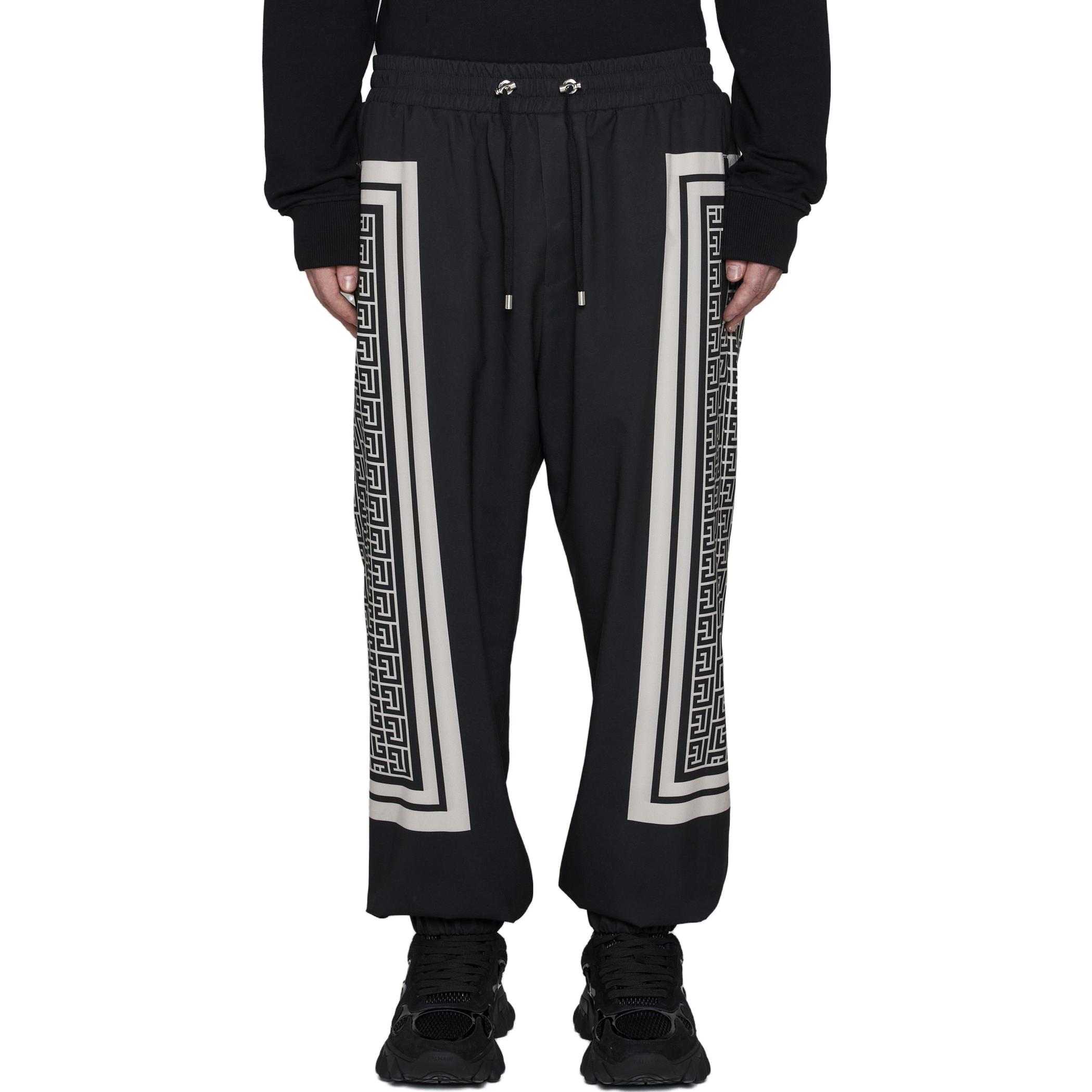 Purchase 巴爾曼黑色中腰運動休閒長褲 BH1PO060XG26-EJB