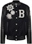 Buy BALMAIN Jaket Hitam Single-Breasted dengan Desain Cetak Huruf. BH1TF335PB86EACB