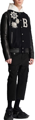 BALMAIN Jaket Hitam Single-Breasted dengan Desain Cetak Huruf. BH1TF335PB86EACB Purchase BALMAIN Jaket Hitam Single-Breasted dengan Desain Cetak Huruf. BH1TF335PB86EACB