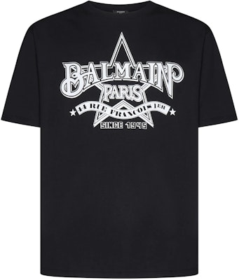 발망 블랙 스타 레터 프린트 크루넥 반팔 티셔츠 CH1EG000-GD29-EAB Order 발망 블랙 스타 레터 프린트 크루넥 반팔 티셔츠 CH1EG000-GD29-EAB