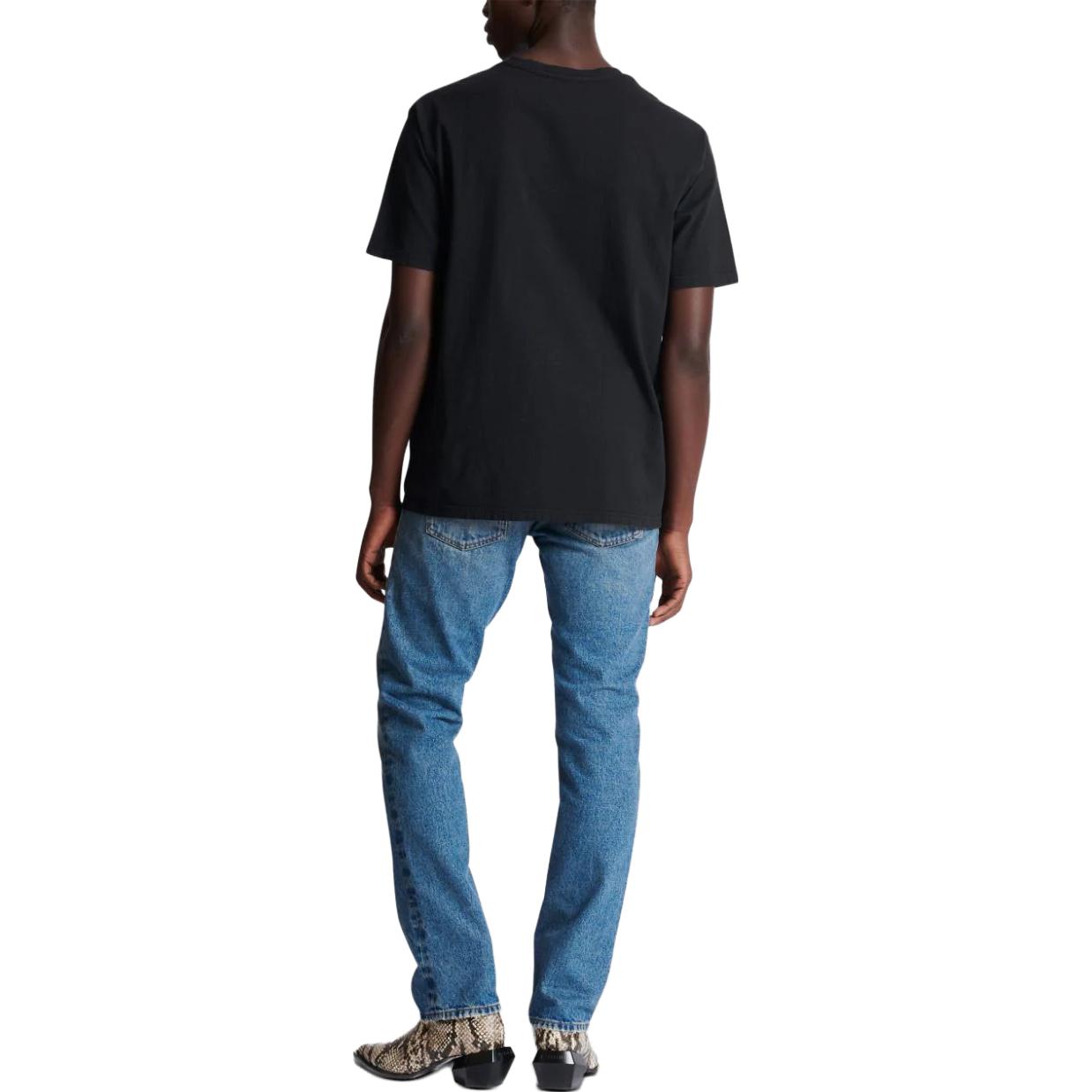 Shop 巴尔曼 黑色字母图案设计T恤。 CH1EG000-GD28-EAH