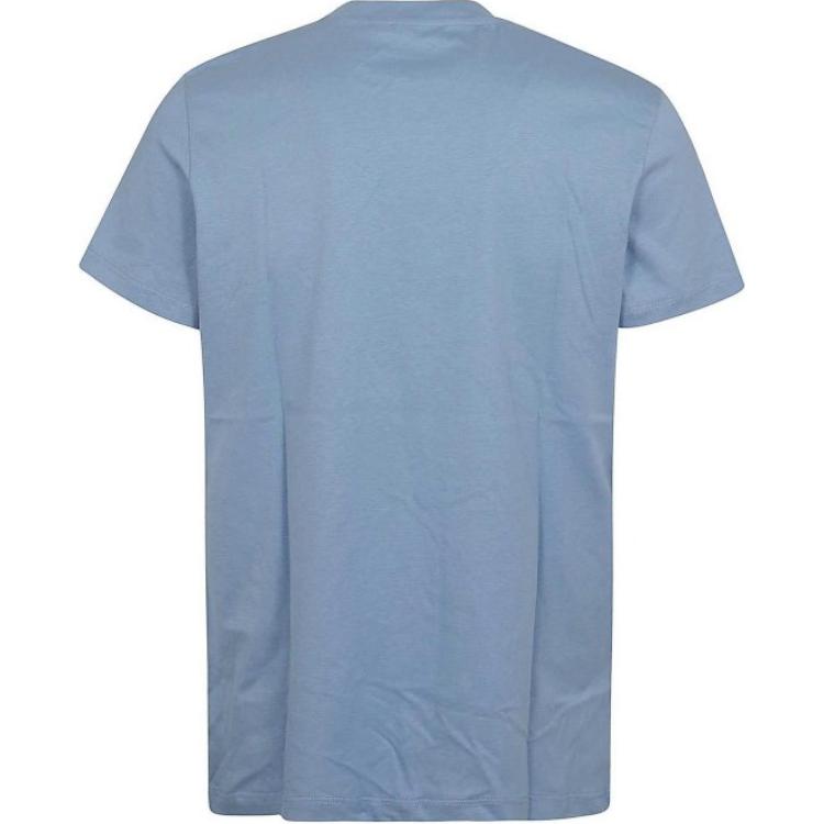 Lookbook 巴尔曼 蓝色字母标志印花圆领短袖T恤 CH1EF000BB04-SLF