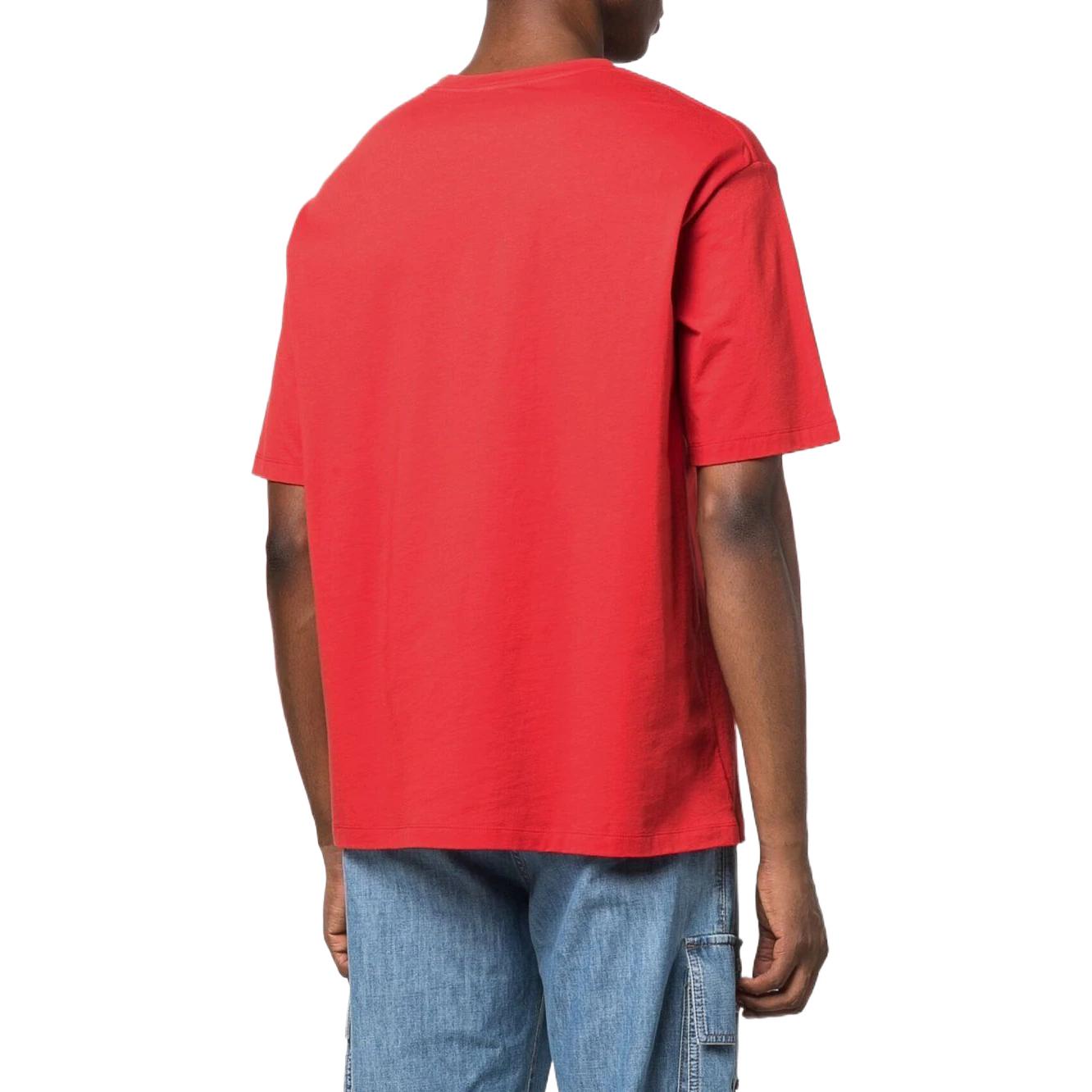 Shop BALMAIN Baju-T Lengan Pendek Logo Huruf Cetakan Crewneck. XH0EG000BB23MAB