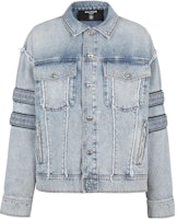 BALMAIN FW22 Ribbed Patchwork Denim Jacket Blue YH0TC149DC57-6FC BALMAIN FW22 Ribbed Patchwork Denim Jacket Blue YH0TC149DC57-6FC