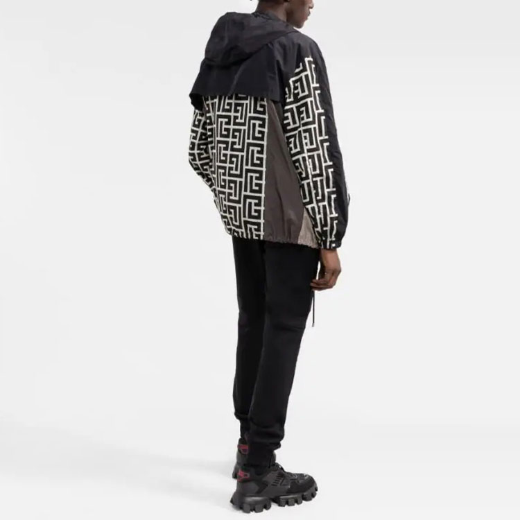 Shop 巴尔曼几何印花黑色夹克 XH1TI036XB33-GFE