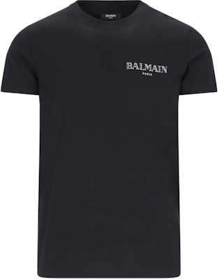 BALMAIN Logo Print Slim Fit Crew Neck T-Shirt Black DH1EF000GD84-EAC Order BALMAIN Logo Print Slim Fit Crew Neck T-Shirt Black DH1EF000GD84-EAC