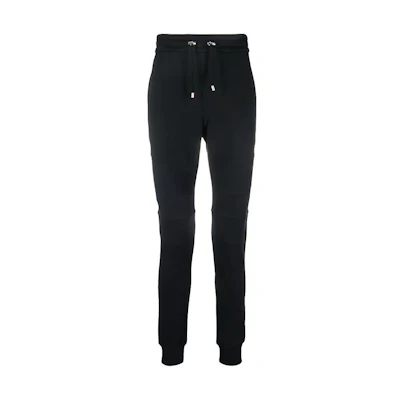 BALMAIN Metallic Logo Athletic Pants - Black WH0OB000B161EAC