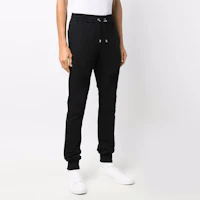 Shop BALMAIN 金屬標誌運動長褲 - 黑色 WH0OB000B161EAC