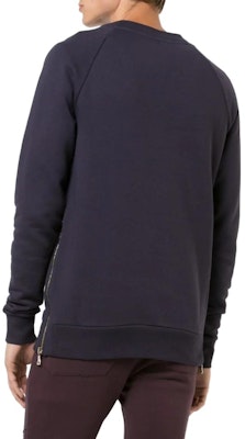 巴尔曼 海军蓝标志贴布长袖套头毛衣 W7H6102J928B-129 Shop 巴尔曼 海军蓝标志贴布长袖套头毛衣 W7H6102J928B-129