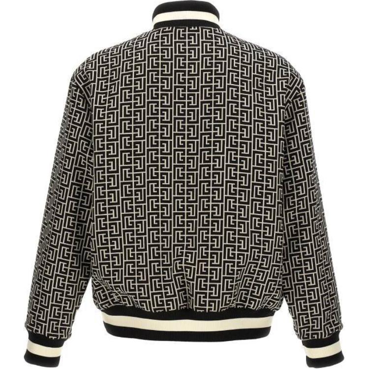 Lookbook バルマン リバーシブルボンバージャケット ブラック 長袖 ジップアップ DH1TF840VE82-SKU