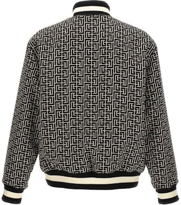 バルマン リバーシブルボンバージャケット ブラック 長袖 ジップアップ DH1TF840VE82-SKU Lookbook バルマン リバーシブルボンバージャケット ブラック 長袖 ジップアップ DH1TF840VE82-SKU