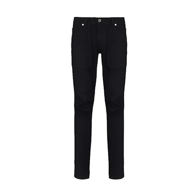 BALMAIN Slim-Fit Mid-Rise Black Denim Jeans BH1MG001DD71-0PA