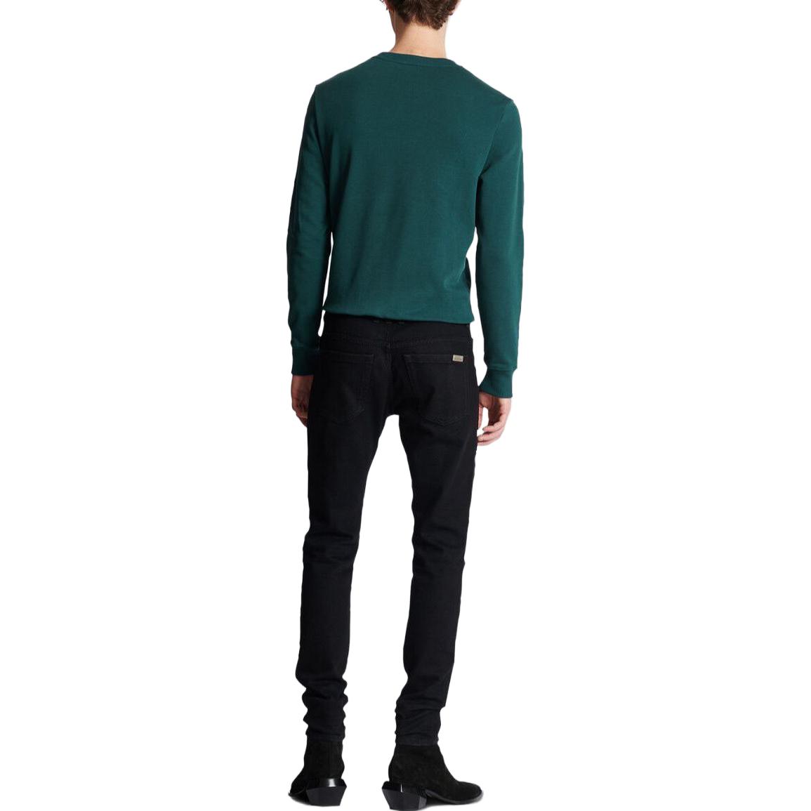 Purchase BALMAIN 修身中腰黑色牛仔褲 BH1MG001DD71-0PA