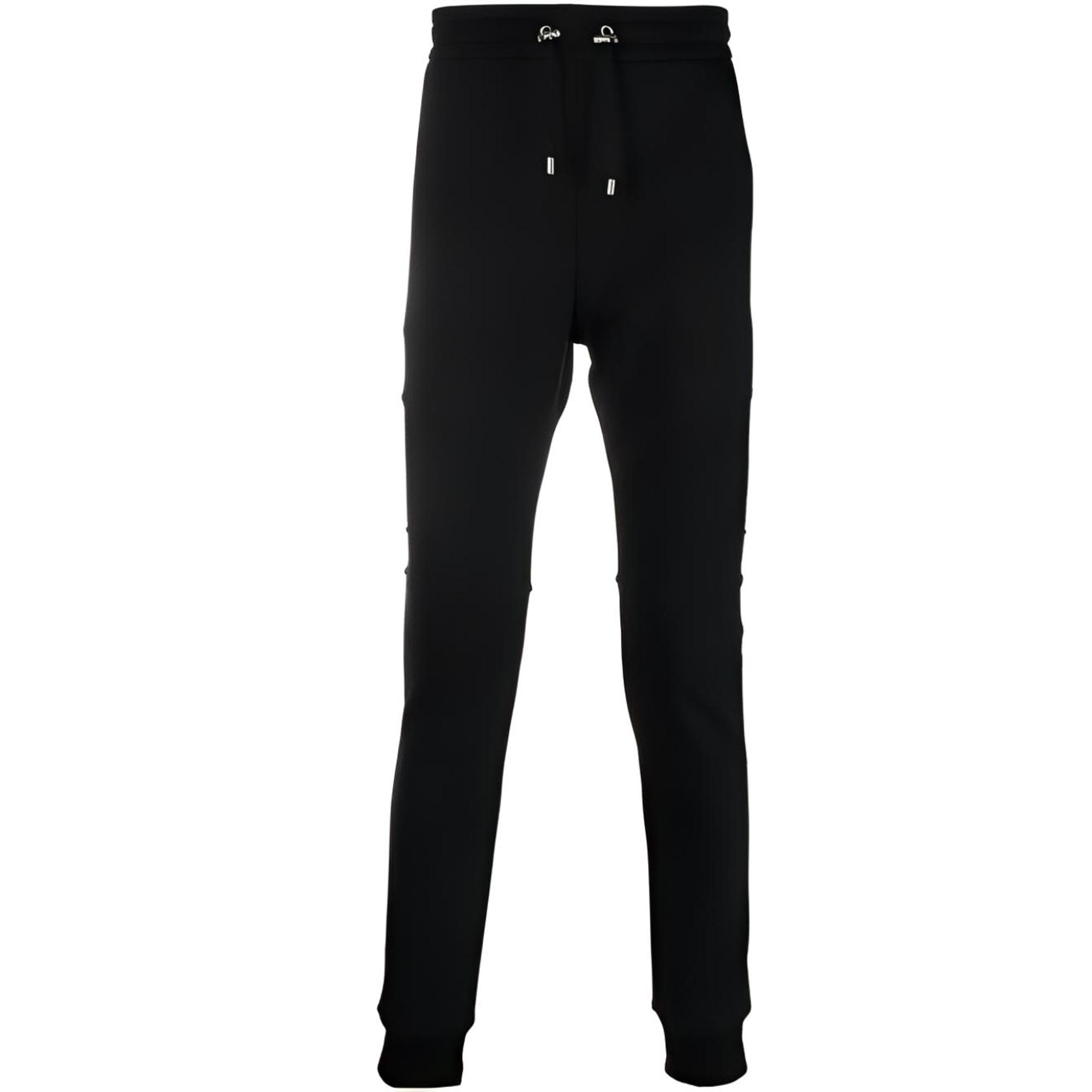 BALMAIN  Slim Fit Knit Jogger Pants with Drawstring Waist Black. BH1OB000BB04-EAB