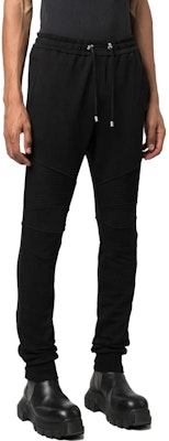 BALMAIN Seluar Jogger Slim Fit Knit dengan Pinggang Bertali Hitam. BH1OB000BB04-EAB Shop BALMAIN Seluar Jogger Slim Fit Knit dengan Pinggang Bertali Hitam. BH1OB000BB04-EAB