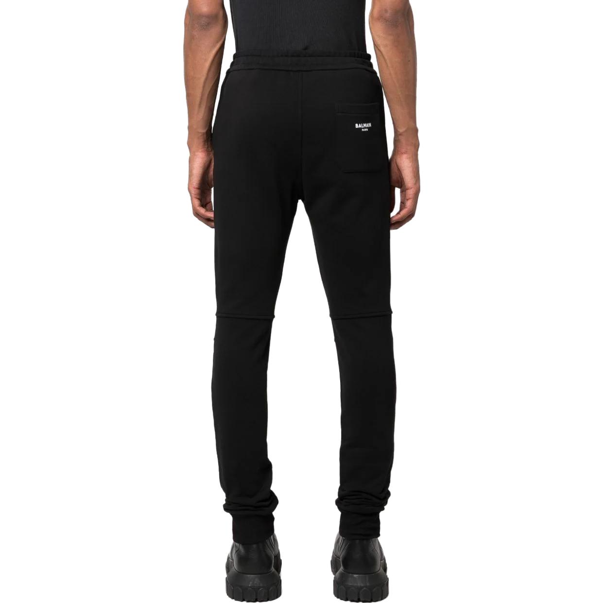 Purchase BALMAIN Seluar Jogger Slim Fit Knit dengan Pinggang Bertali Hitam. BH1OB000BB04-EAB