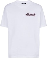 BALMAIN White Graphic Print Crew Neck T-Shirt DH1EG000GD82-GCS BALMAIN White Graphic Print Crew Neck T-Shirt DH1EG000GD82-GCS
