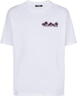 バルマン ホワイト グラフィックプリント クルーネックTシャツ DH1EG000GD82-GCS Buy バルマン ホワイト グラフィックプリント クルーネックTシャツ DH1EG000GD82-GCS