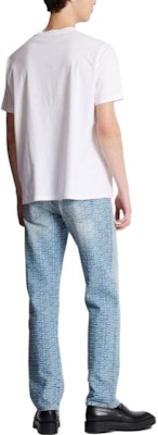 발망 화이트 로고 프린트 크루넥 반팔 티셔츠 BH1EG010-BC44-GAB Shop 발망 화이트 로고 프린트 크루넥 반팔 티셔츠 BH1EG010-BC44-GAB