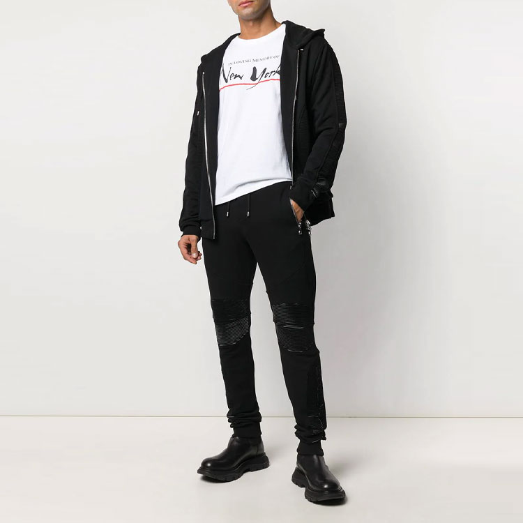 BALMAIN Appliqué Detail Sweatpants  Black. UH05803I368-0PA 圖 3