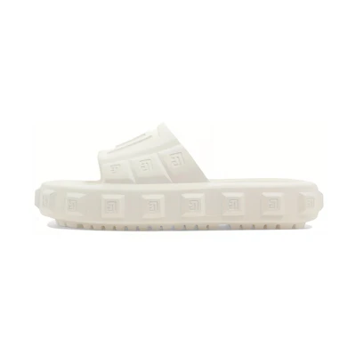 Balmain Ari-Rubber Slides 'Logo Open Toe White'