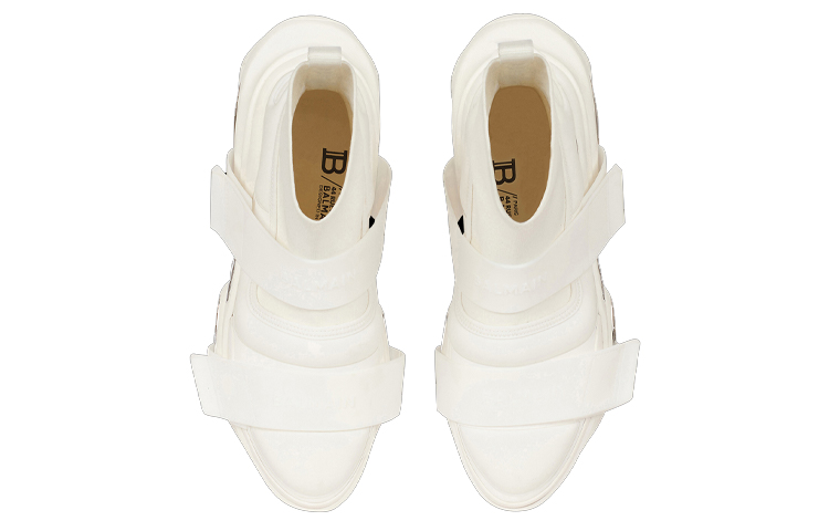 Lookbook 巴尔曼 B-Bold 白色高帮运动鞋 WM1VH229TLKP0FA