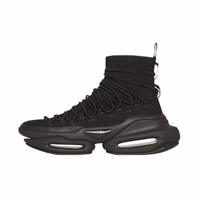 Balmain B-Bold High-Top Black Knit