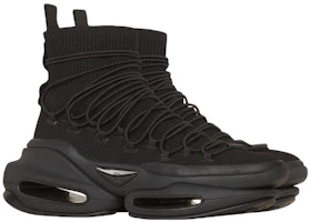 Order Balmain B-Bold Zapatillas Altas de Punto Negro XM1VH283TLDK0PA