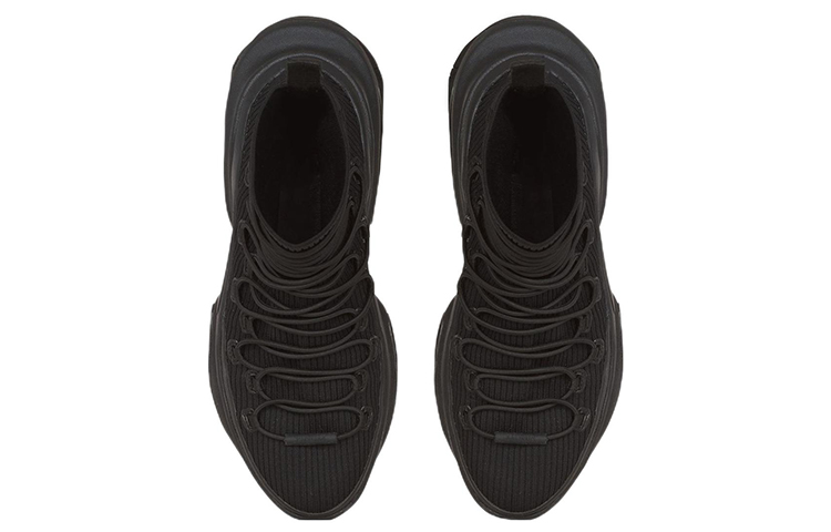 Lookbook Balmain B-Bold High-Top Black Knit XM1VH283TLDK0PA